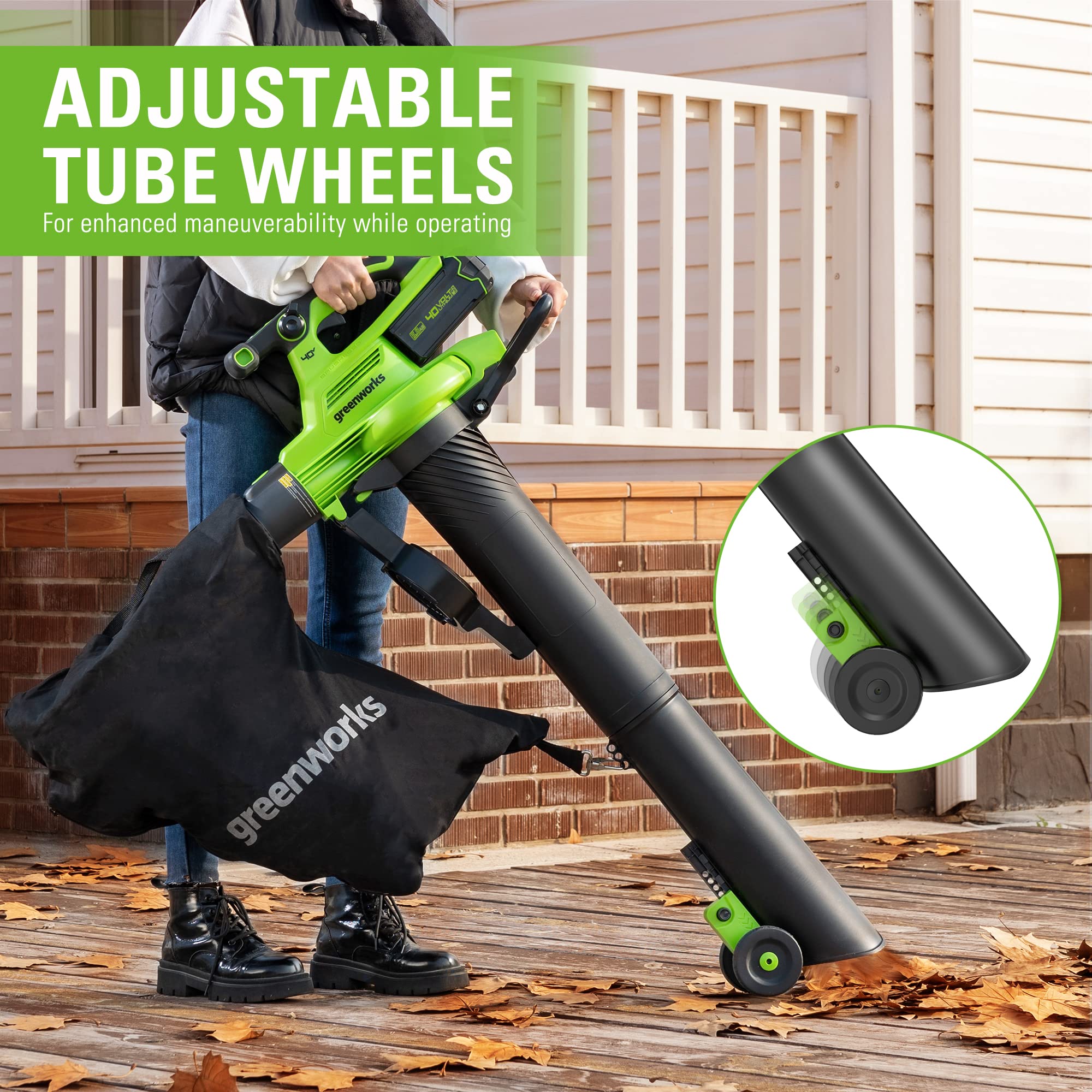 40V 505 CFM Cordless Battery Leaf Blower/Vacumn (Tool Only)| Greenworks Tools