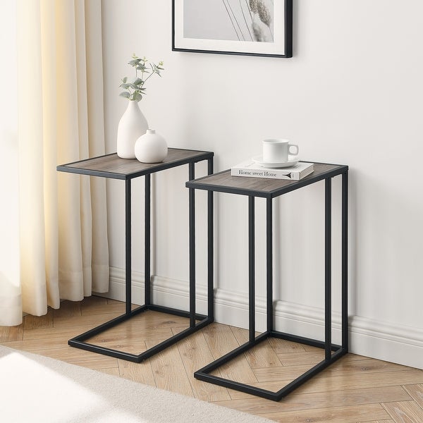 Middlebrook 20-inch Urban Industrial Asymmetrical C Side Table - Set of 2