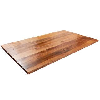 PIPE DECOR 60 in. x 36 in. x 1.25 in. Sunset Cedar Stain Restore Dining Table Wood Top OLD PDKT04