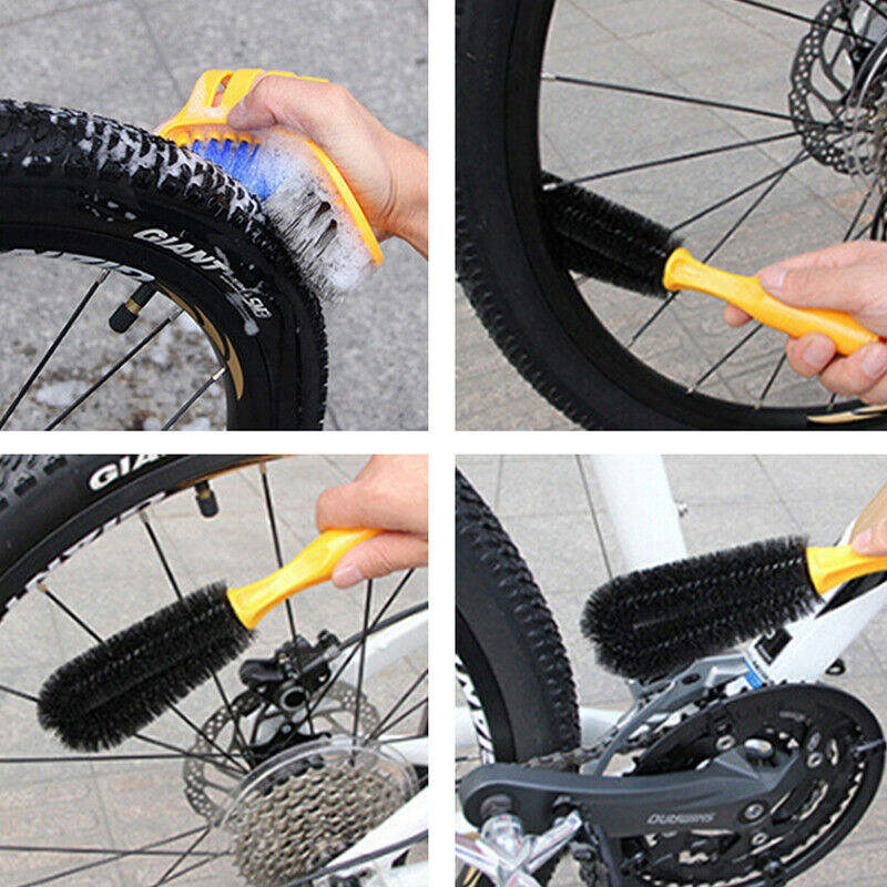 Newest Wholesale 11 PCS Bike chain cleaner Precision Bicycle Wash Cleaning Tool set Machine with Bucket Cycling Brushes Kit