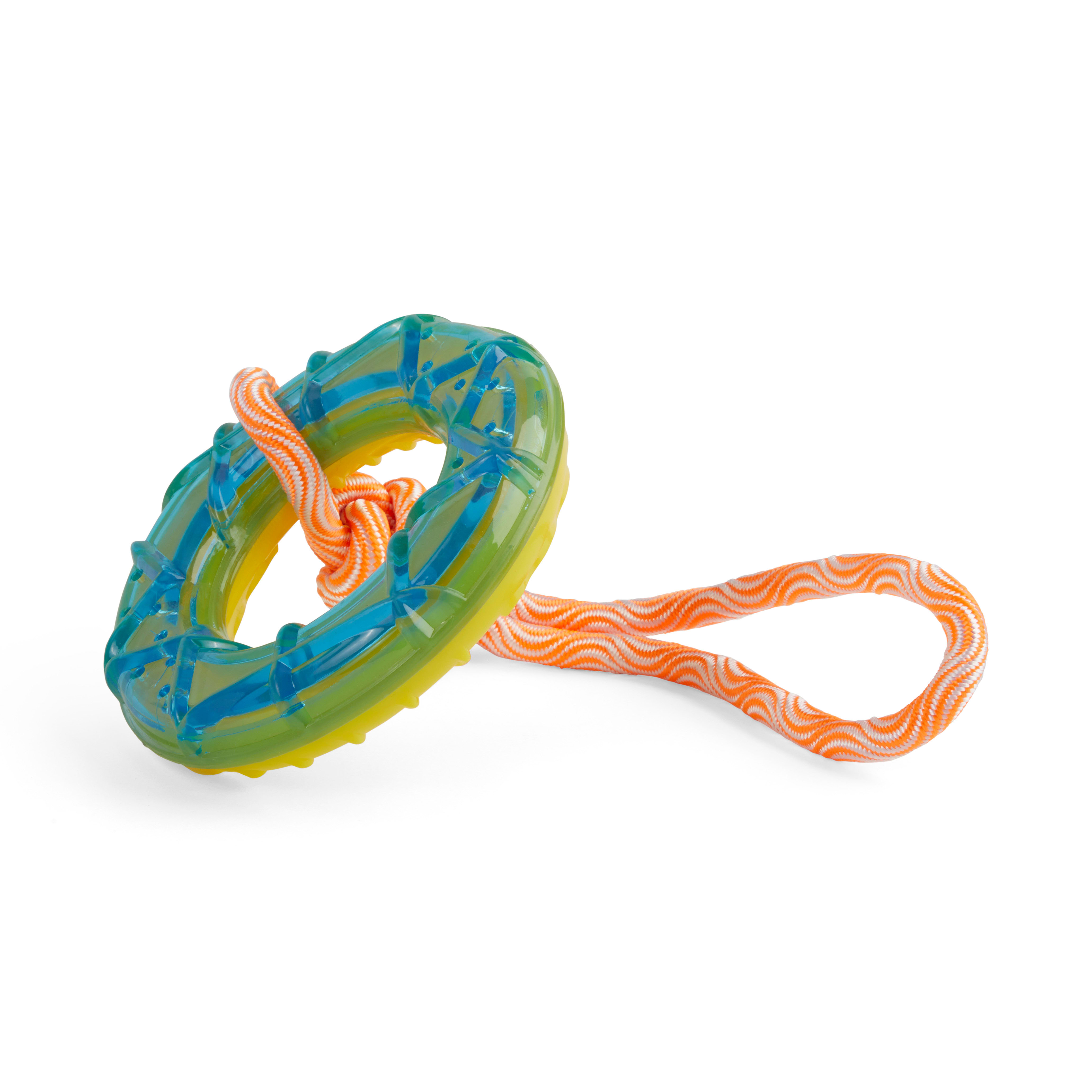 Leaps  Bounds Splash  Dash Floating  Freezeable Water Dog Tug Toy， Small