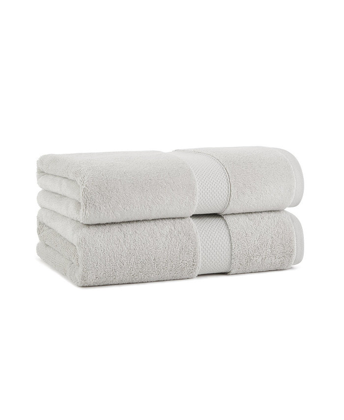 Aston and Arden Aston and Arden Egyptian Cotton Luxury Bath Towels (Pack of 2) 600GSM Seven Color Options Jacquard Dobby Border 30” x 54”