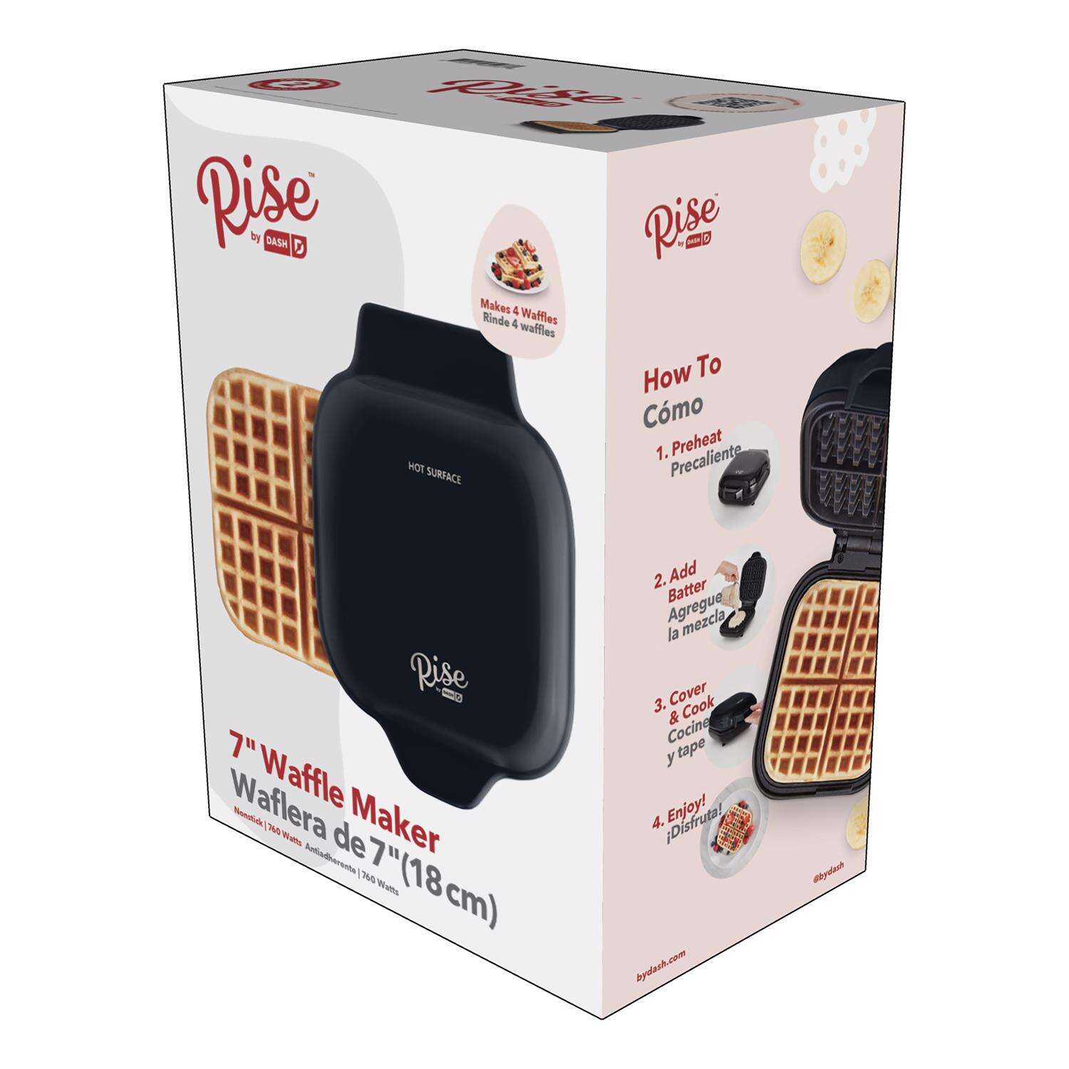 Rise by Dash 1 waffle Black Plastic Waffle Maker