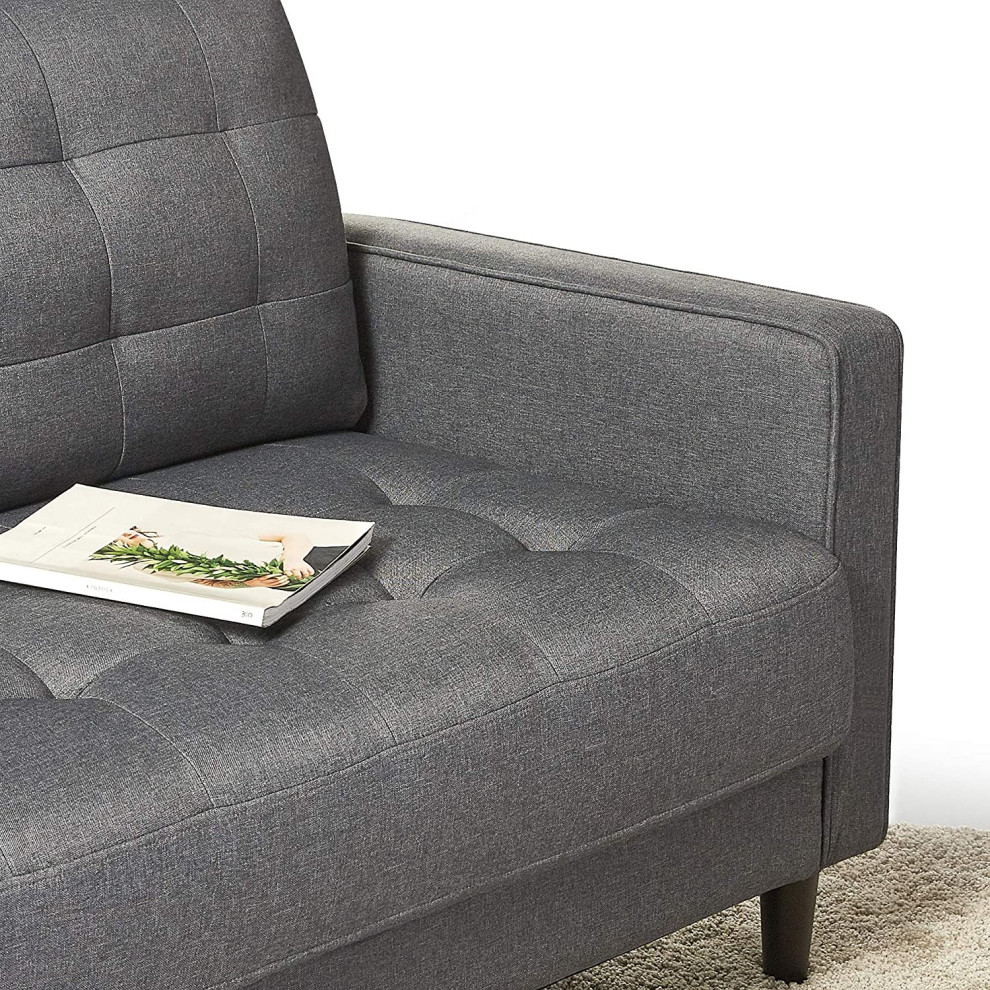 Modern Sofa Couch / Grid Tufted Cushions   Transitional   Living Room Furniture Sets   by Imtinanz  LLC  Houzz