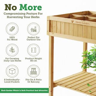 8 wood Pocket Herb Garden PUGHHH