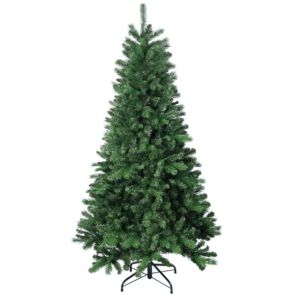 6ft8ft PE/PVC Mixed Hinged Christmas Tree with Steel Wire Frame