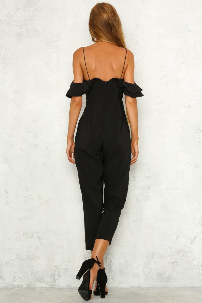 Long Distance Love Jumpsuit Black