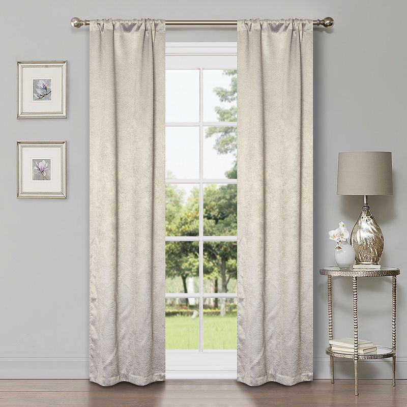 Superior Geometric Wave Insulated Thermal Blackout Rod Pocket Curtain Set