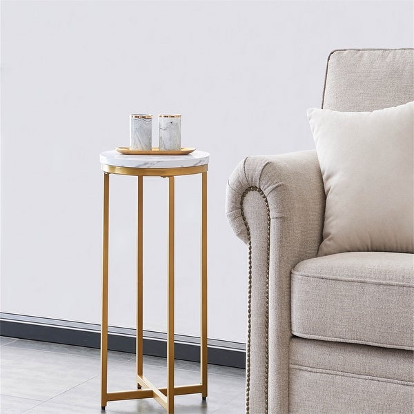 Classic And Simple End Tableand Side Table With X-shaped Base