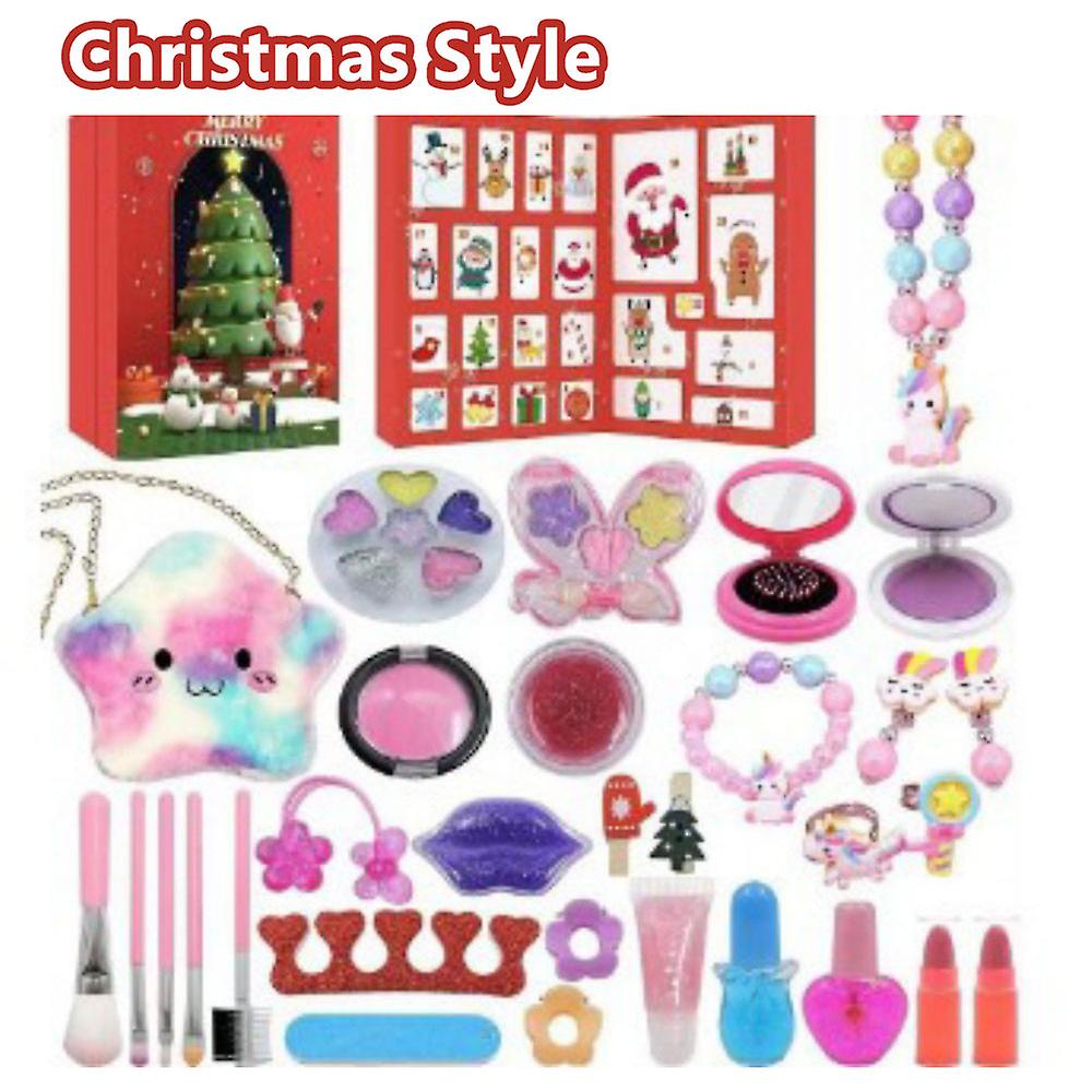 Born Pretty Childrens Colou Makeup Mystert Box Diy Raffle Gift Countdown Calendar Lipstick Nail Polish Handbag Set For Christmas Girl Toy