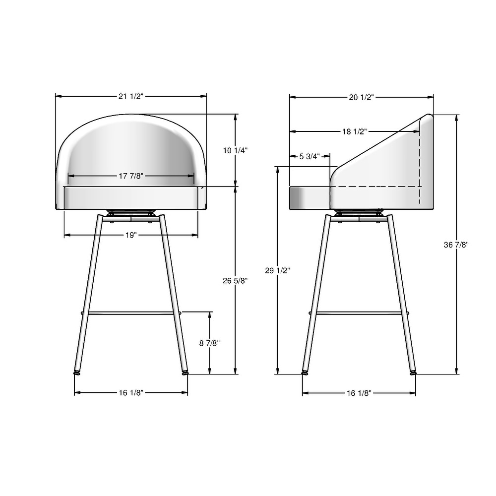 Amisco Nelly Swivel Counter and Bar Stool