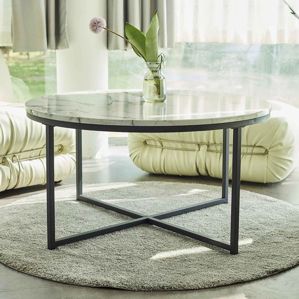 CO-Z Modern 36-inch Round Coffee Table