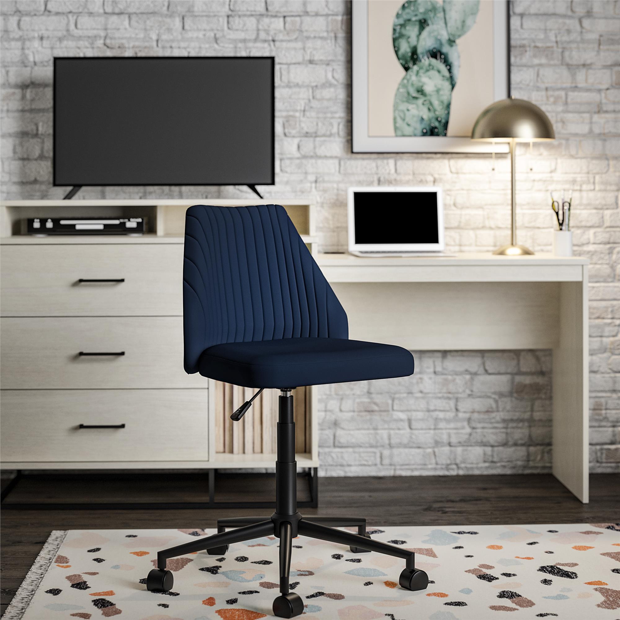 Novogratz Kelly 3 in 1 Media Dresser and Desk Combo, Ivory Oak