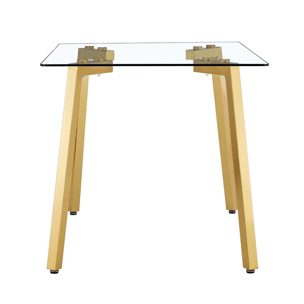 Modern Minimalist Style Rectangular Glass Dining Table