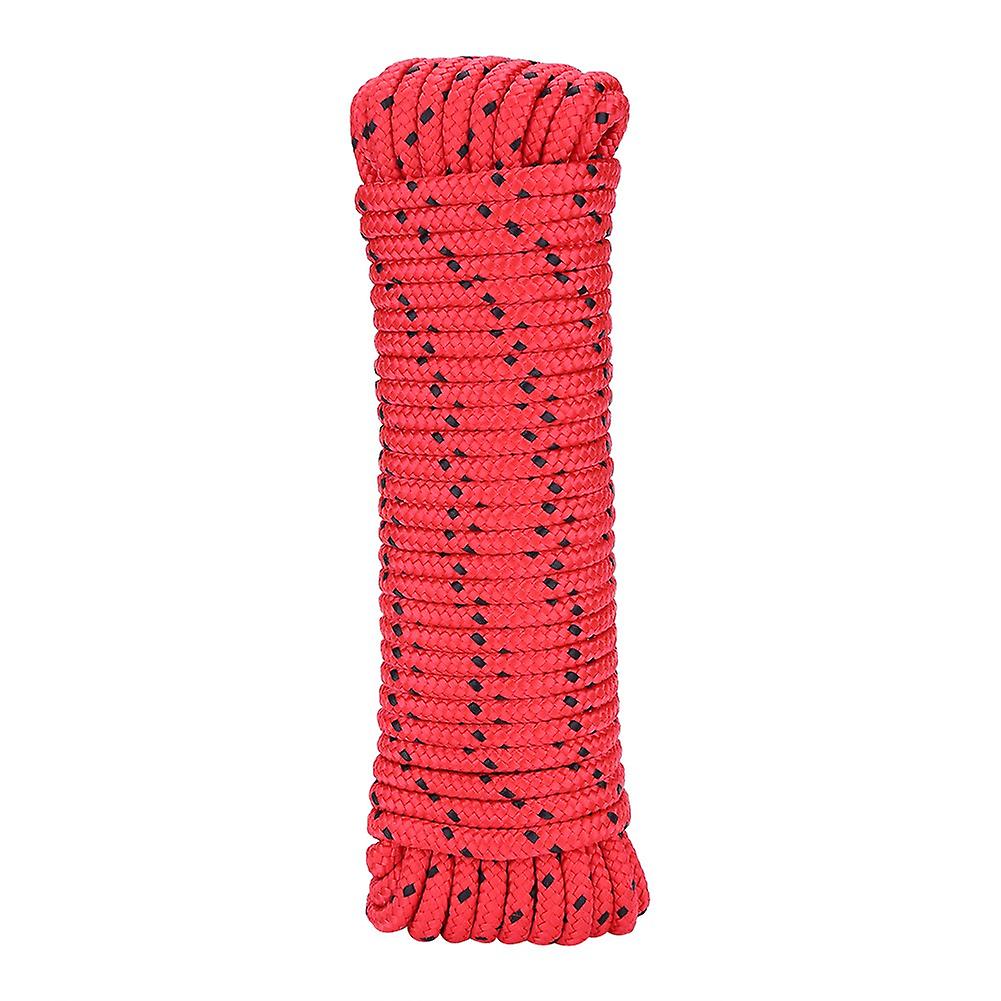 20m Polypropylene Fiber Braided Outdoor Survival Rescue Auxiliary Rope Cord(red)