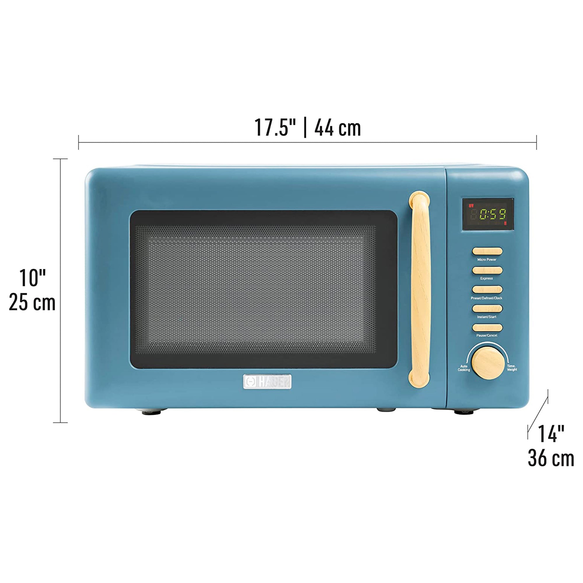 Haden Dorchester 700W Over the Range Compact Home Kitchen Microwave, Stone Blue