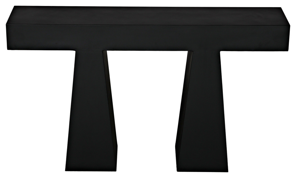 Noir Furniture Wendell Console Table With Matte Black Finish GCON403MTB   Industrial   Console Tables   by Noir  Houzz