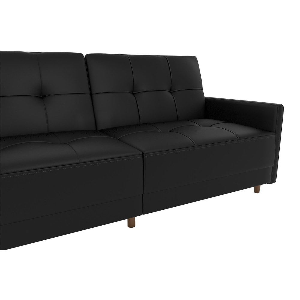 DHP Andora Faux Leather Coil Futon