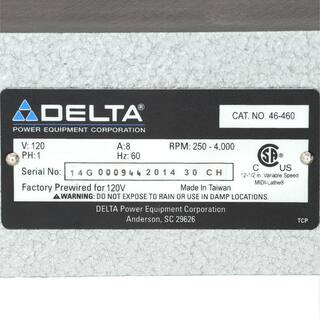 Delta 12-12 in. Mini- Wood Lathe with Variable Speed 46-460