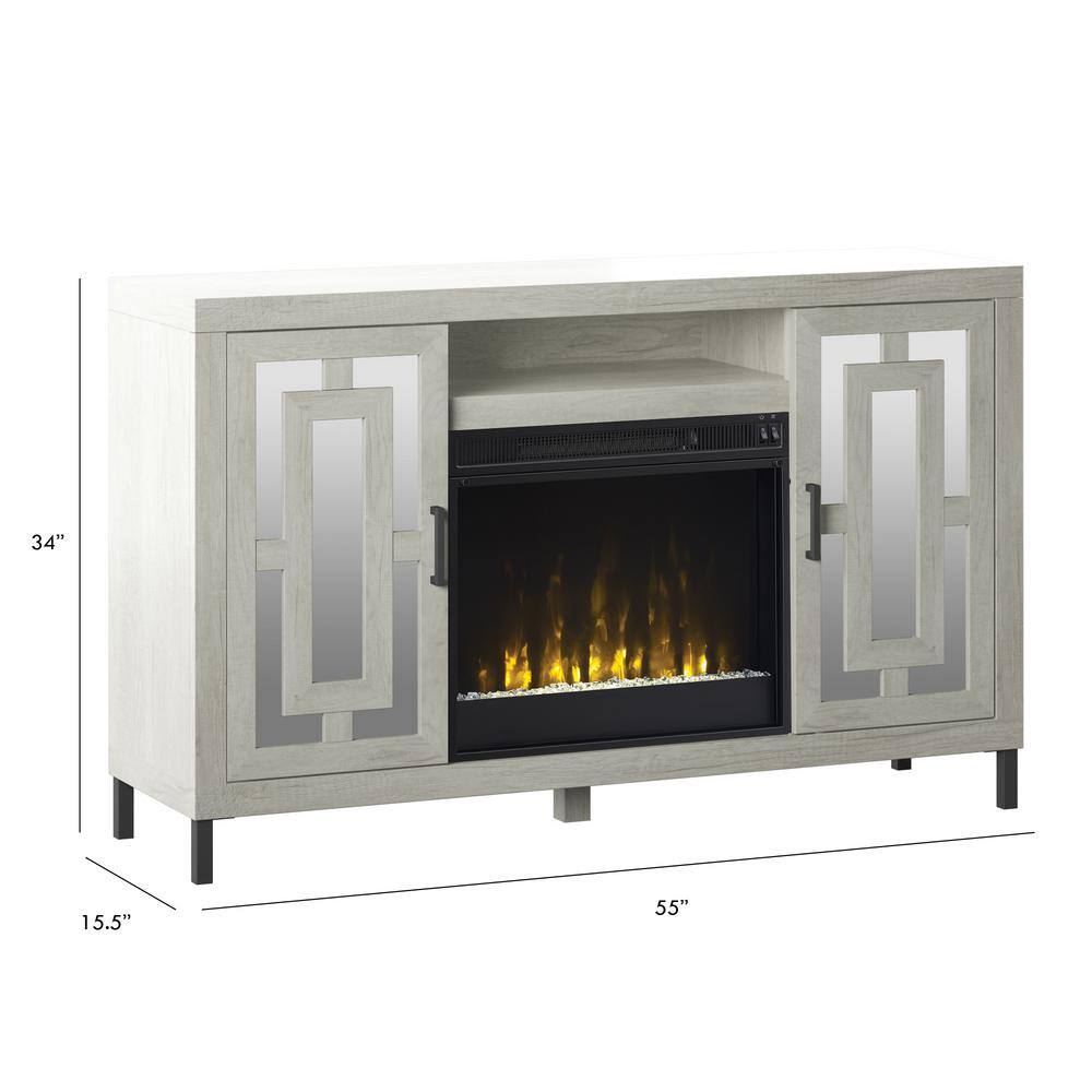 Twin Star Home 55 in. Freestanding Electric Fireplace TV Stand in Fairfax Oak 123834