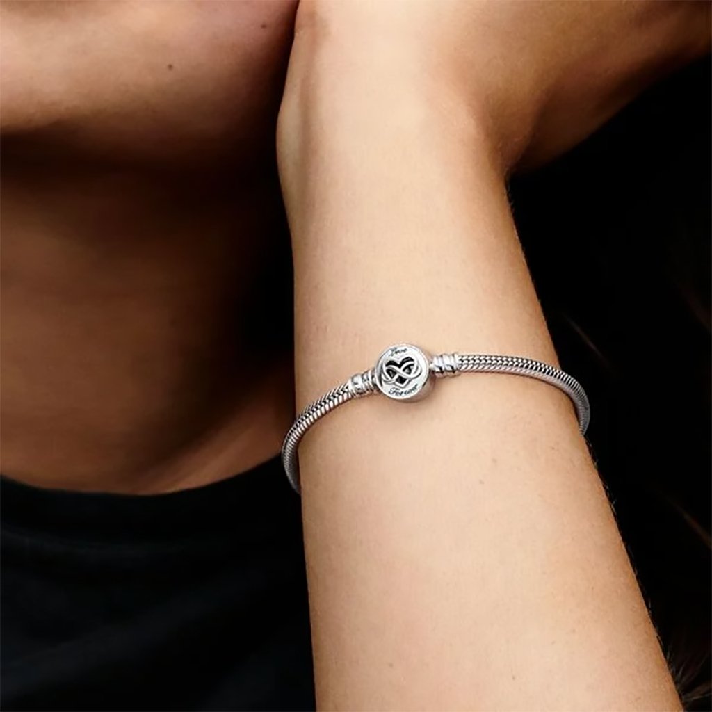 PANDORA  Pandora Moments Heart Infinity Clasp Snake Chain Bracelet