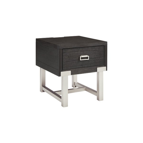 Chisago Rectangular End Table， Black - 22