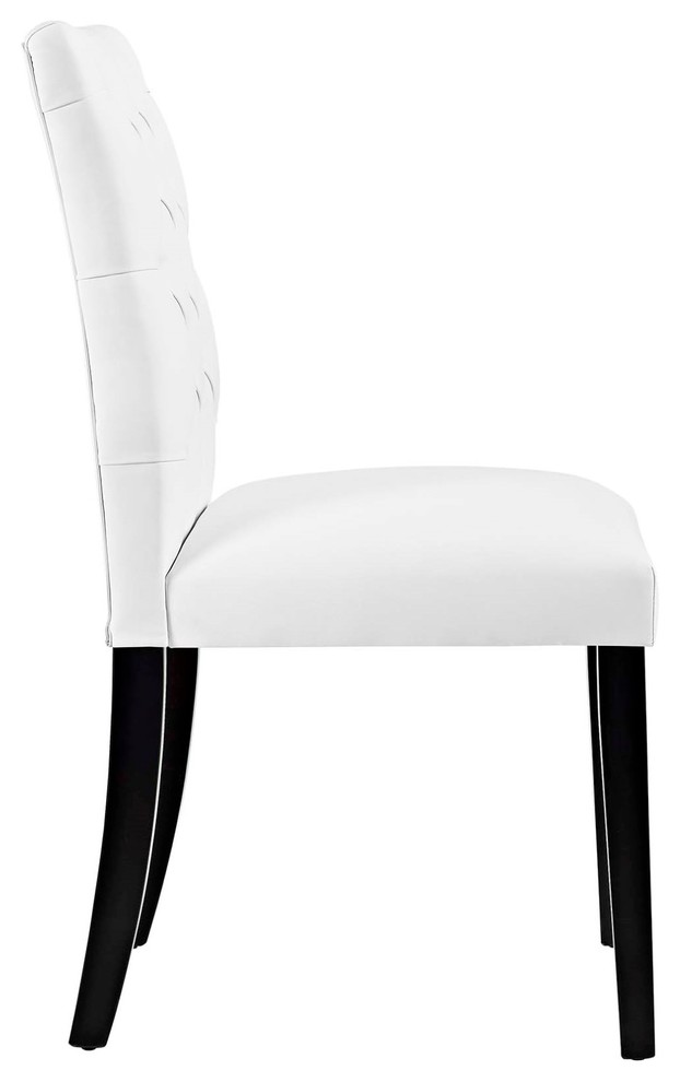 Modern Contemporary Urban Design Kitchen Room Dining Chair  Black  Faux Leather   Transitional   Dining Chairs   by House Bound  Houzz