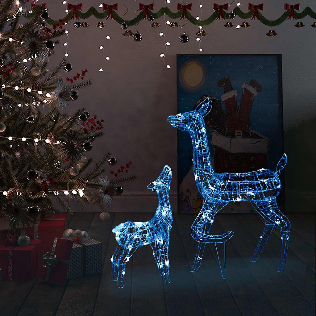 Vidaxl Acrylic Reindeer Family Christmas Decoration 160 Led Blue