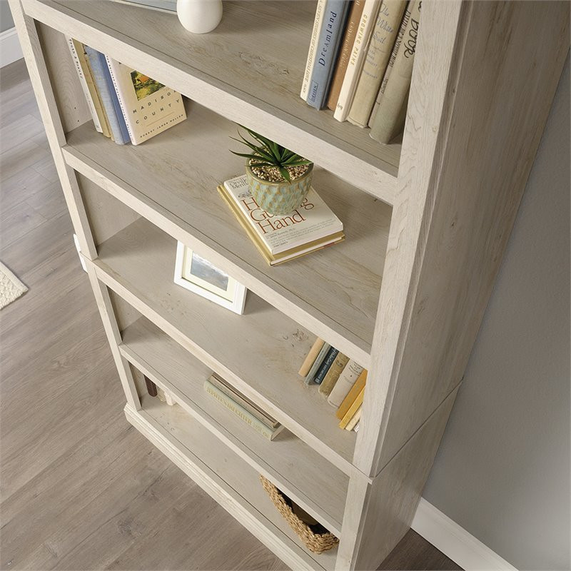 Bowery Hill 5 Shelf Transitional Engineered Wood Bookcase in Chalked Chestnut   Transitional   Bookcases   by Homesquare  Houzz