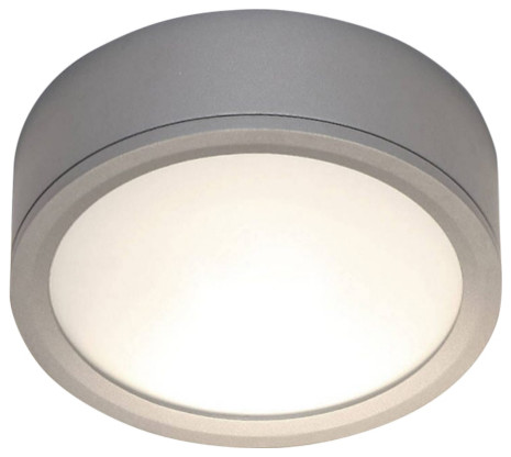 WAC Lighting Tube 12 quotIndoor/Outdoor LED Flush Mount  Graphite   Industrial   Outdoor Flush mount Ceiling Lighting   by Buildcom  Houzz