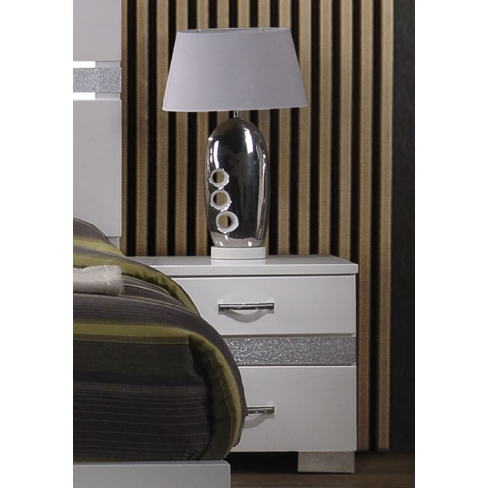 Modern Solid Wood Bedroom Bedside Table  2 Drawers With 1 Hidden Drawer Coffee Table Storage Wood Cabinet