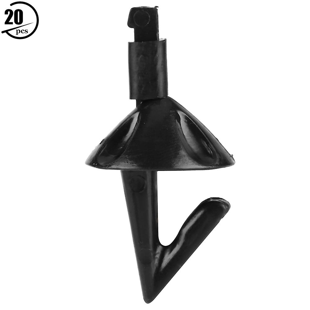 20pcs Black Cone Shape Fishing Tackle Bait Clip Accessories