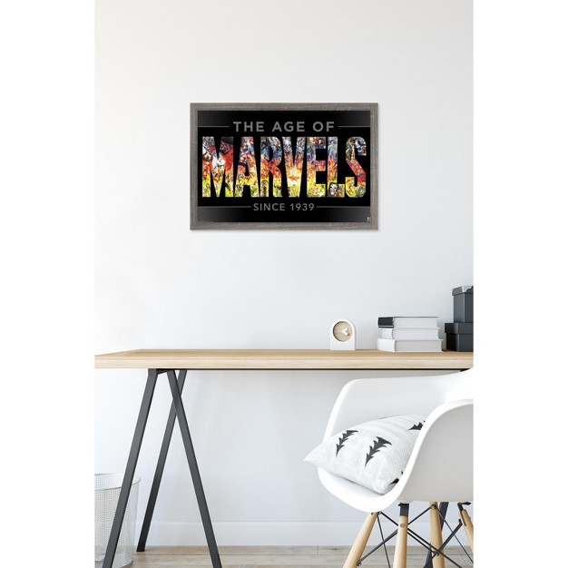 Trends International Marvel Comics Marvel 80th Anniversary Age Of Marvels Framed Wall Poster Prints