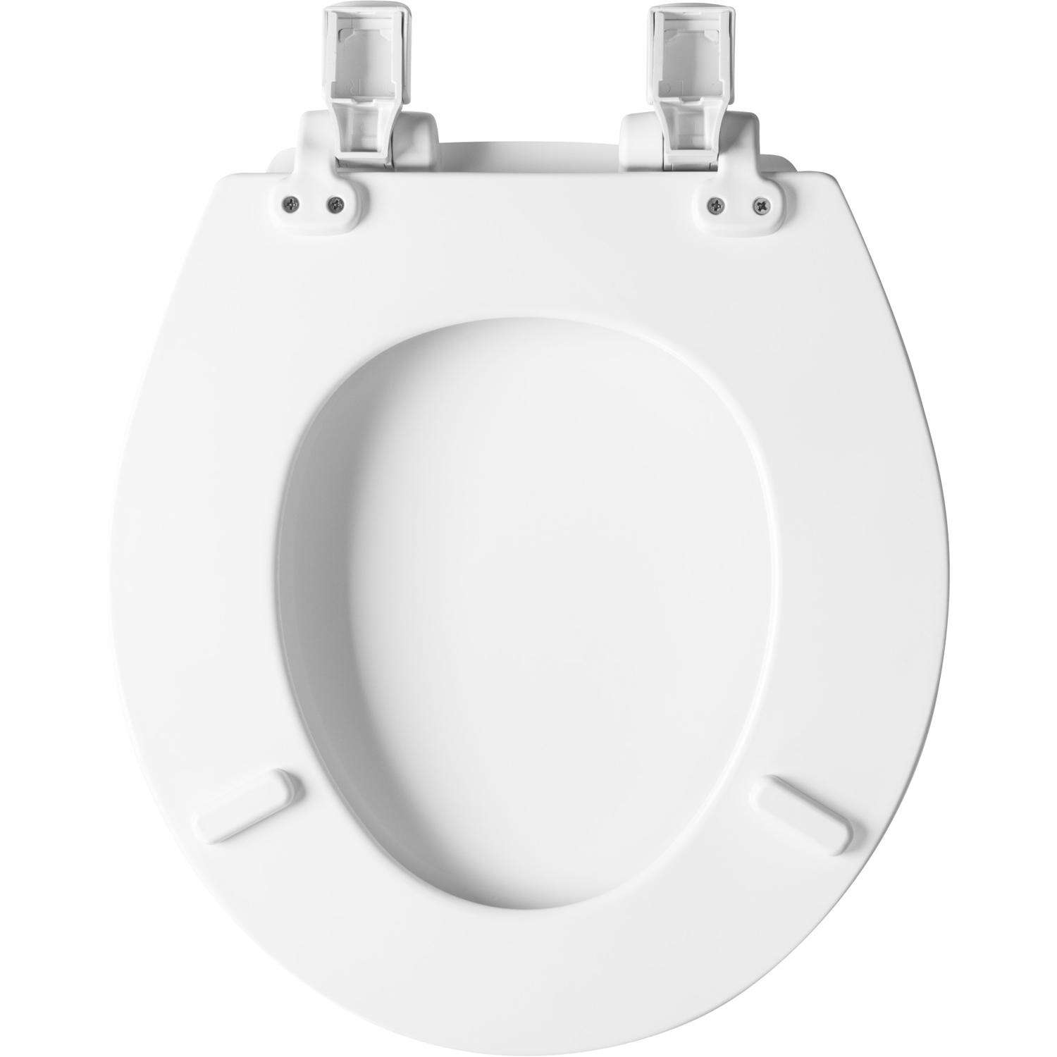 Mayfair by Bemis Kendall Slow Close Round White Enameled Wood Toilet Seat