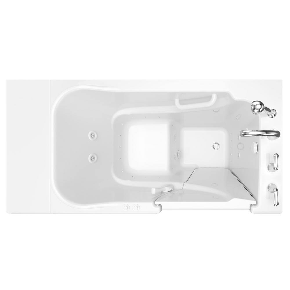 Safety Tubs Gelcoat Entry 52 in. Walk-In Air Bath Bathtub in White SSA5230RD-WH