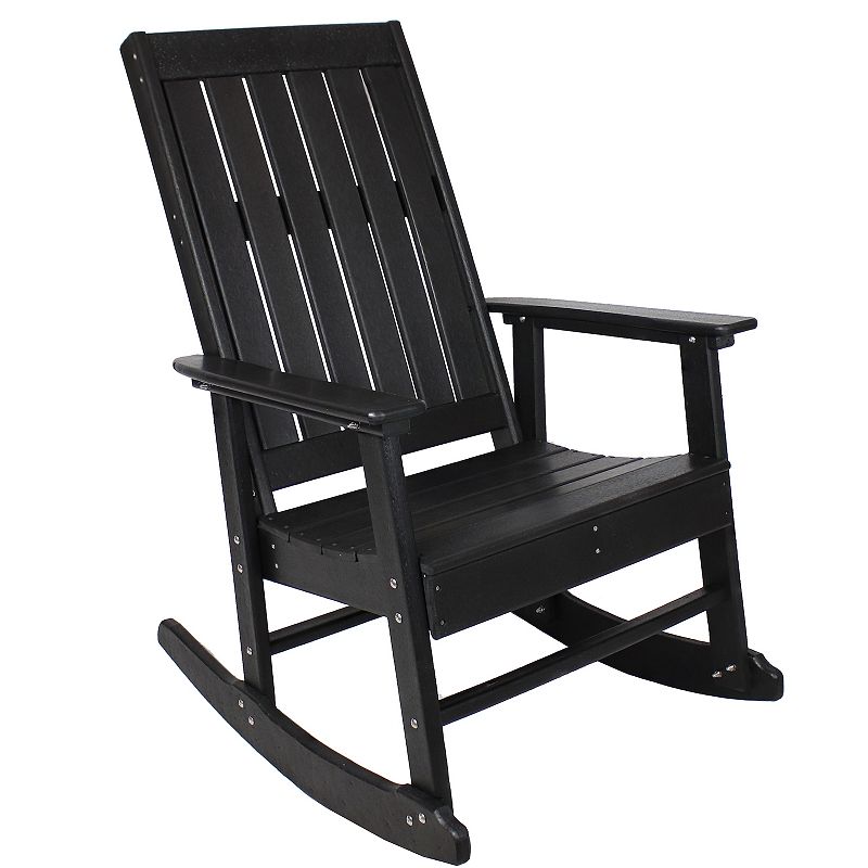 Sunnydaze Outdoor Rustic Comfort HDPE Rocking Chair