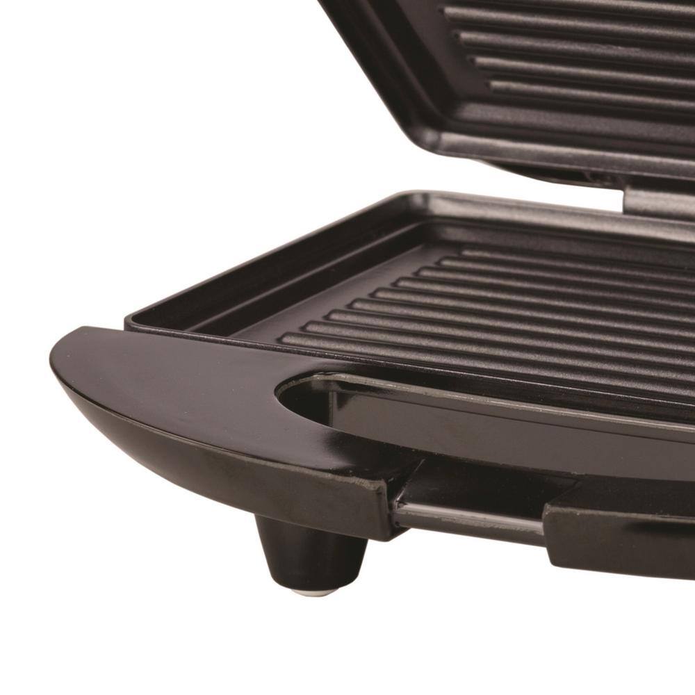 Brentwood Appliances 44 sq. in. Black Stainless Steel Nonstick Panini Press and Sandwich Maker TS-246