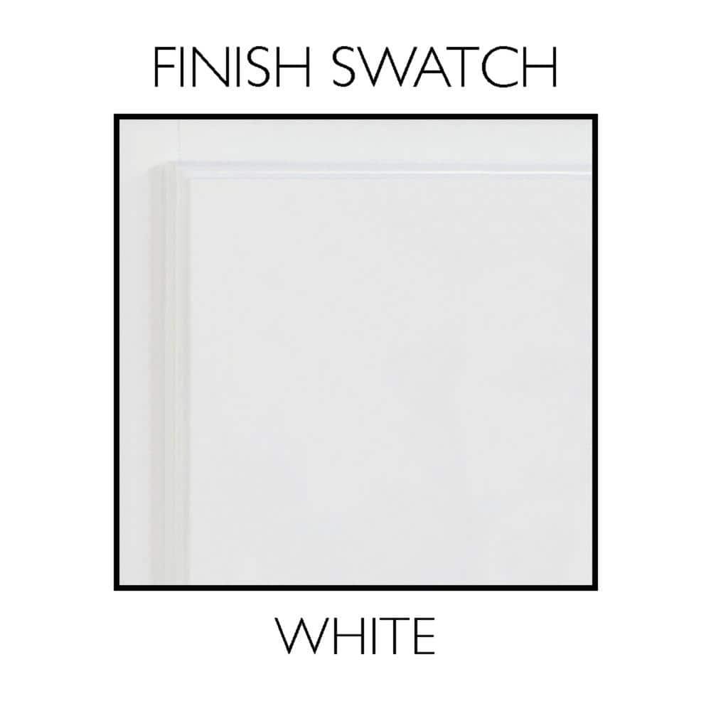 Design House Concord 36 in W x 30 in H x 5 in D Framed 5Light TriView SurfaceMount Bathroom Medicine Cabinet in White Gloss