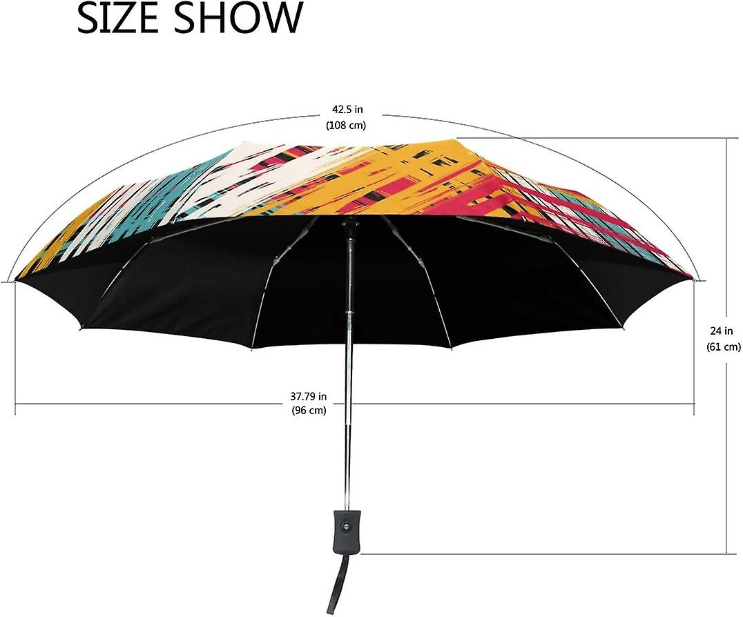 Top Carpenter Psychedelic Colored Graffiti Anti Uv Windproof Travel Umbrella Parasol With Auto Open/close Button