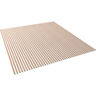 Ekena Millwork 94-in H x-14-in T Adjustable Wood Slat Wall Panel Kit w1-in W Slats Alder (contains 42 Slats) SWW84X94X0250AL