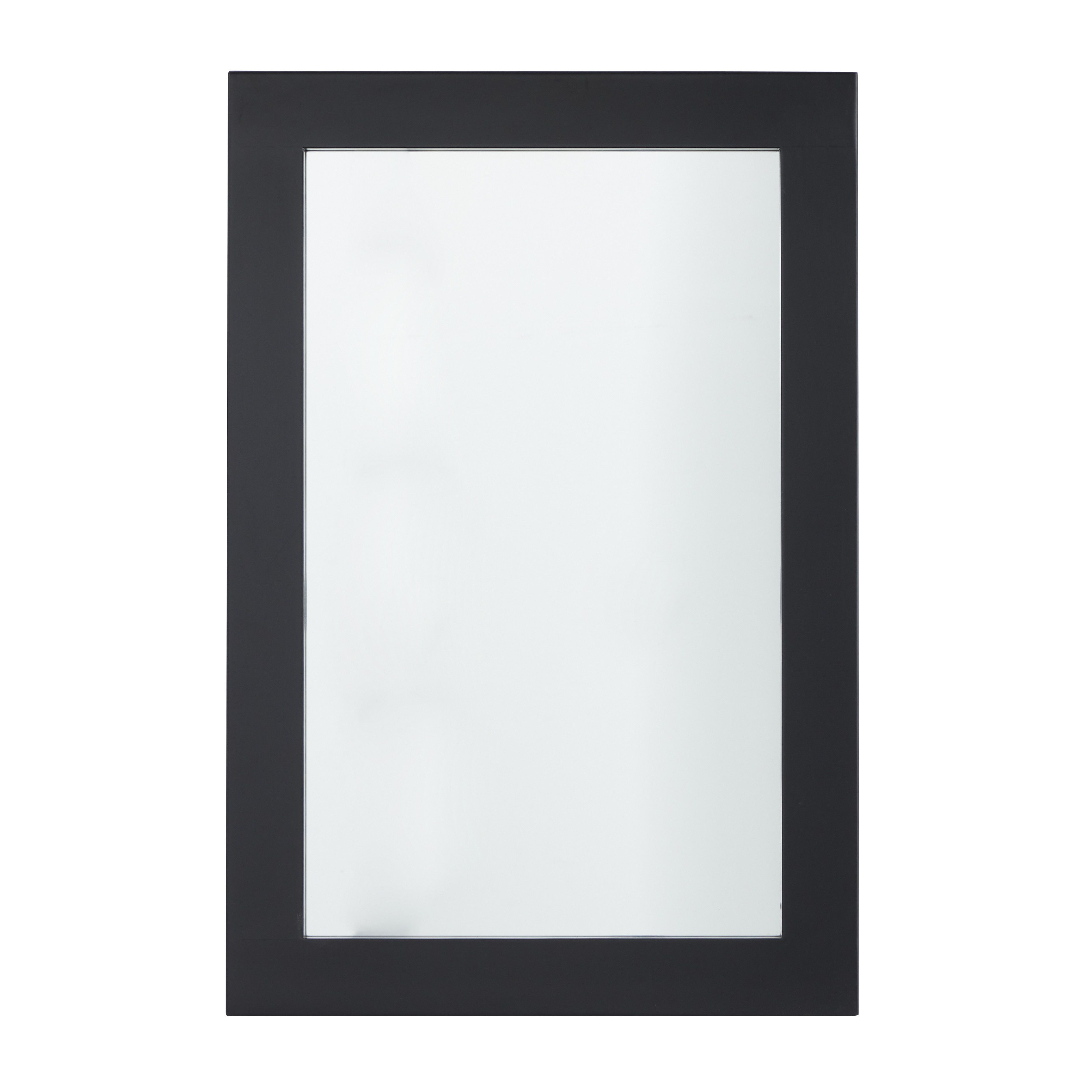 Black Wood Contemporary Wall Mirror 24 x 36