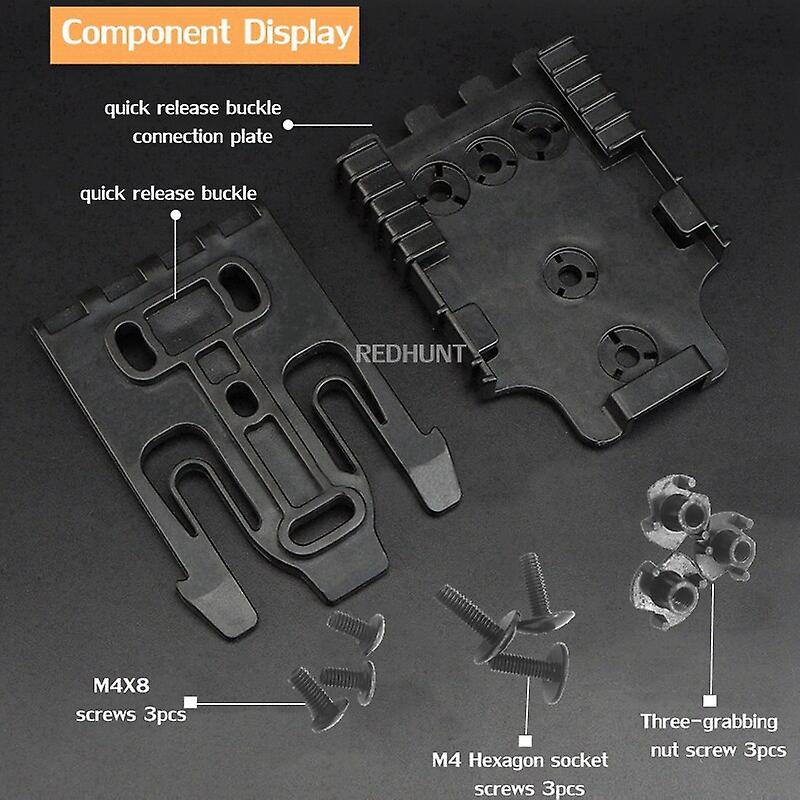 Hunting Thigh Holster Accessories Tactical Holster Adapter Quick Locking System Kit Qls 22 22 19 Polymer Gun Accessories