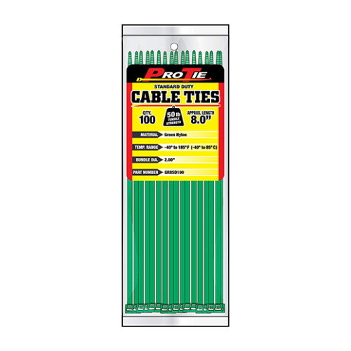 Kdar Company Cable Ties Green Sd100/Pk