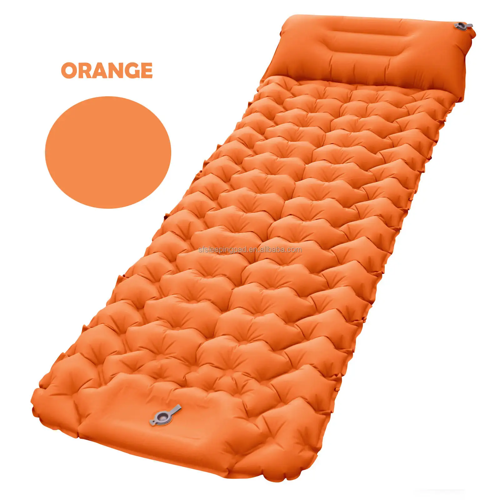 high quality thick foot  pump inflatable air mattress outdoor hiking camping sleeping pad