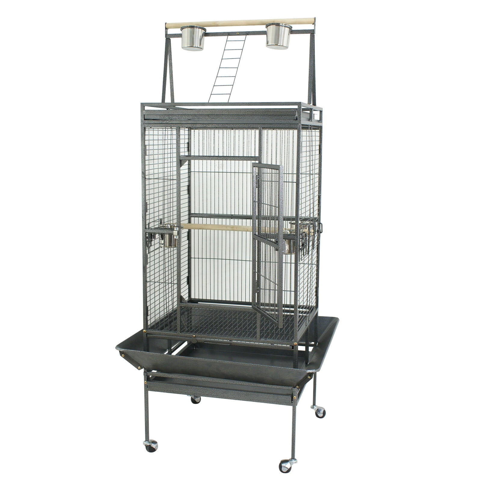 ZENSTYLE Large Space Bird Cage with Rolling Stand Metal Frame 68