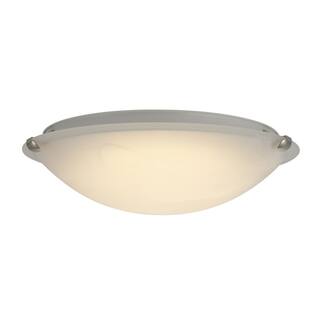 Hampton Bay Chalene 15 in. 1-Light Pewter Clip Integrated LED Flush Mount 37737-LED-HBU