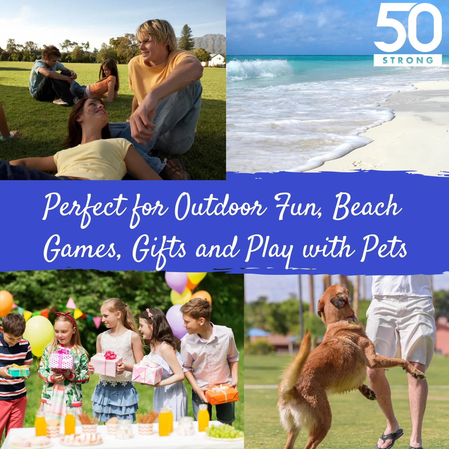 50 Strong Outdoor Soft Edge Flying Disc, Floats in Water and Great for Lawn Games!
