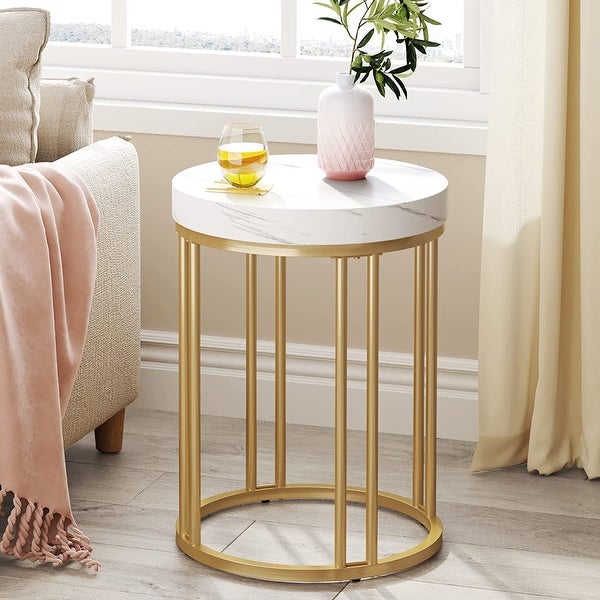 Side Table Modern Nightstand Round Side End Table Accent Coffee Table