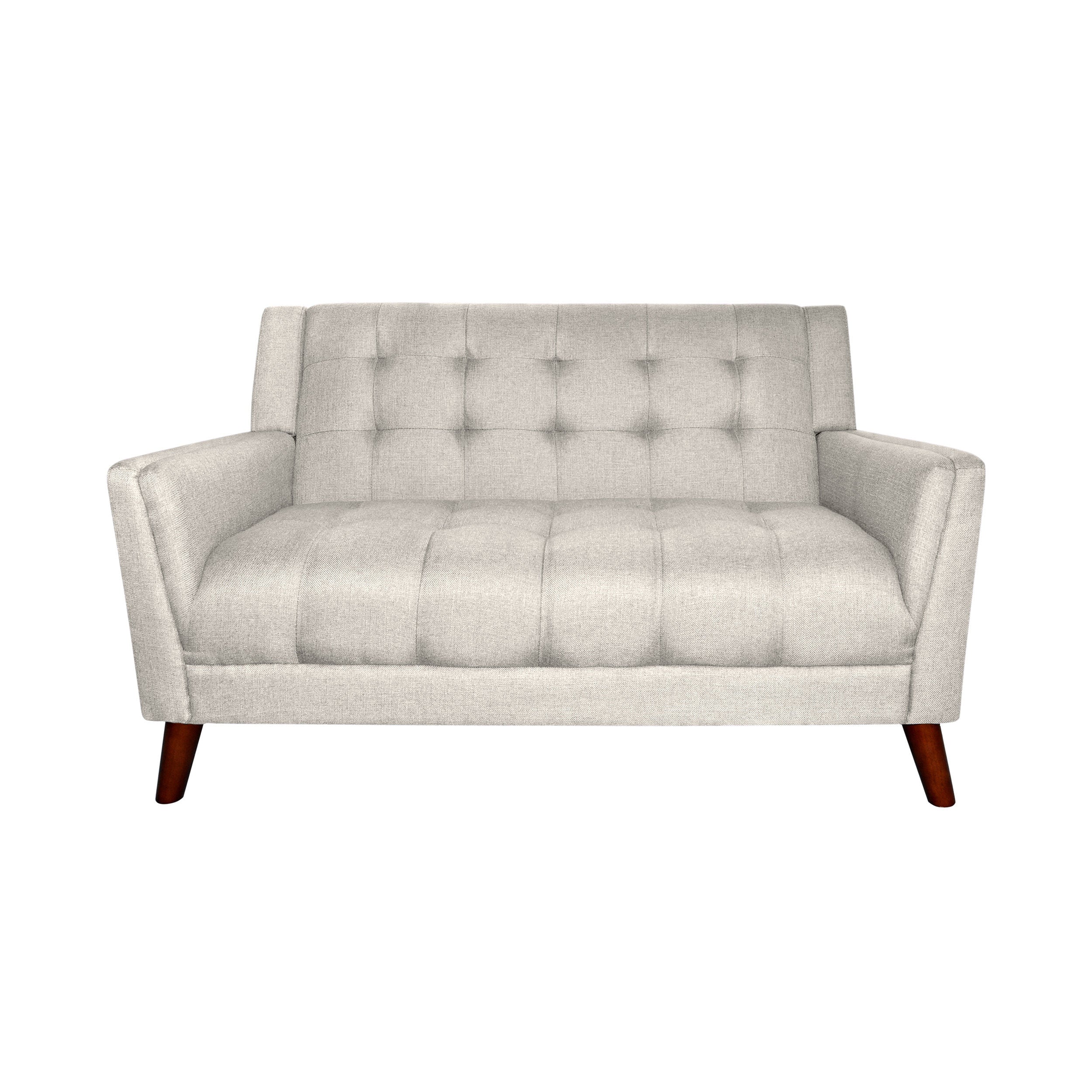 Anvith Mid Century Modern Fabric Loveseat