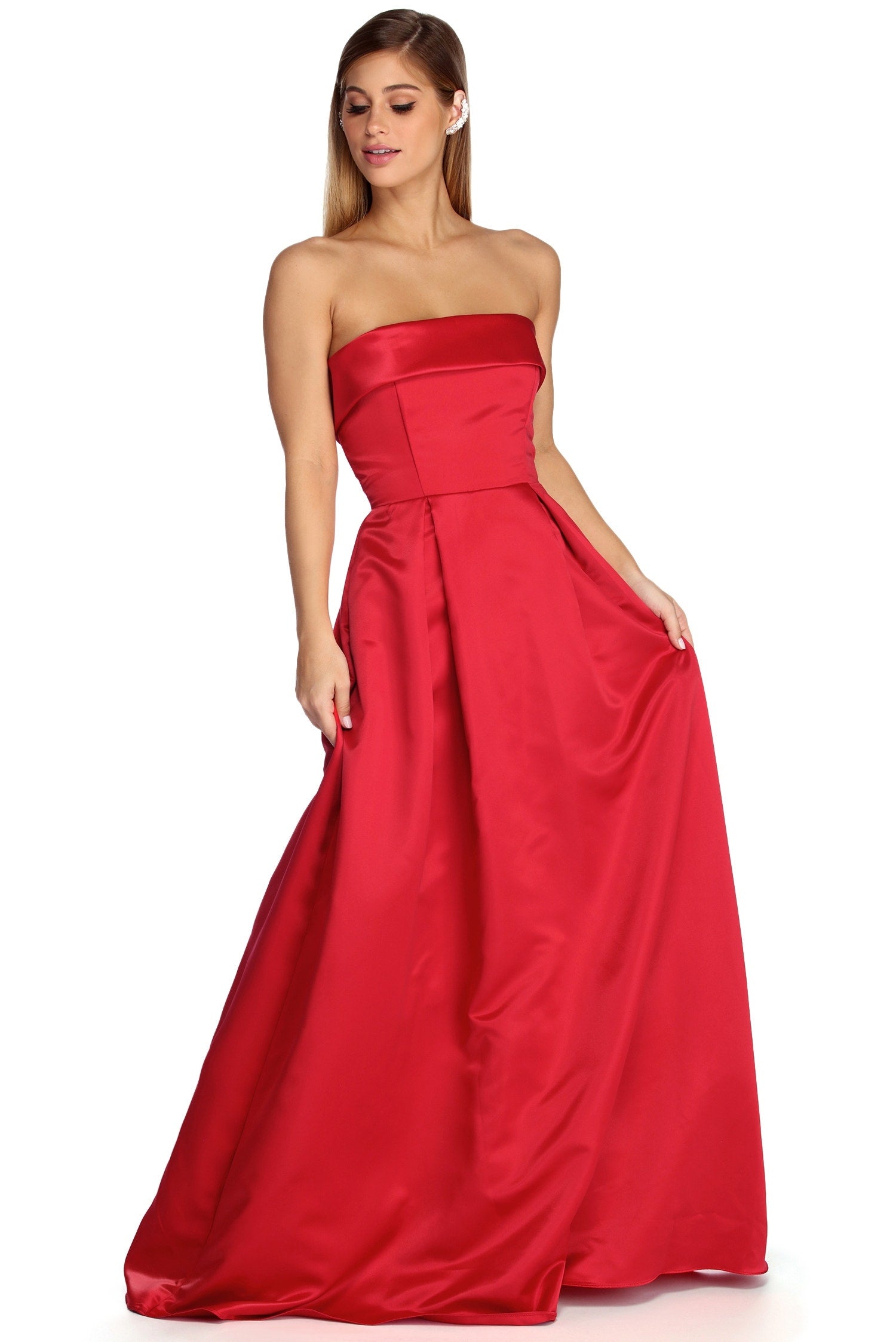 Catalina Strapless Satin Ball Gown